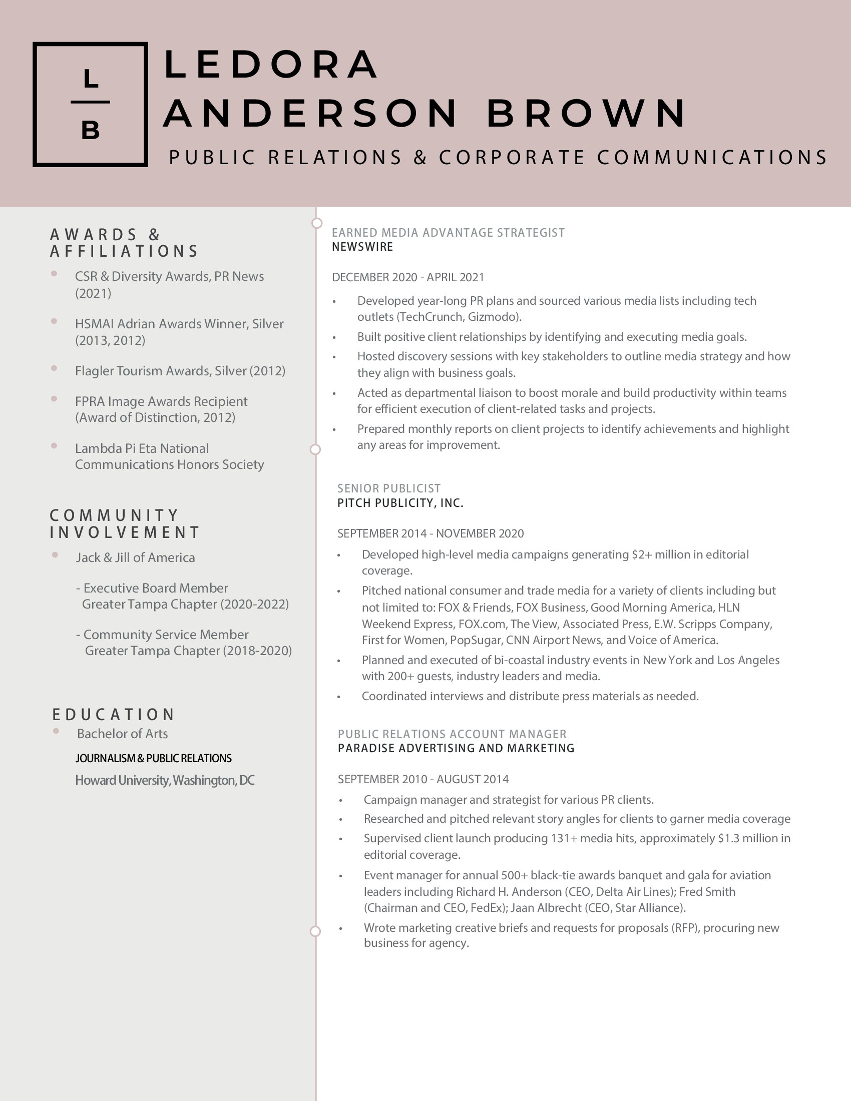 LEDORABROWN_RESUME_Site mage_2